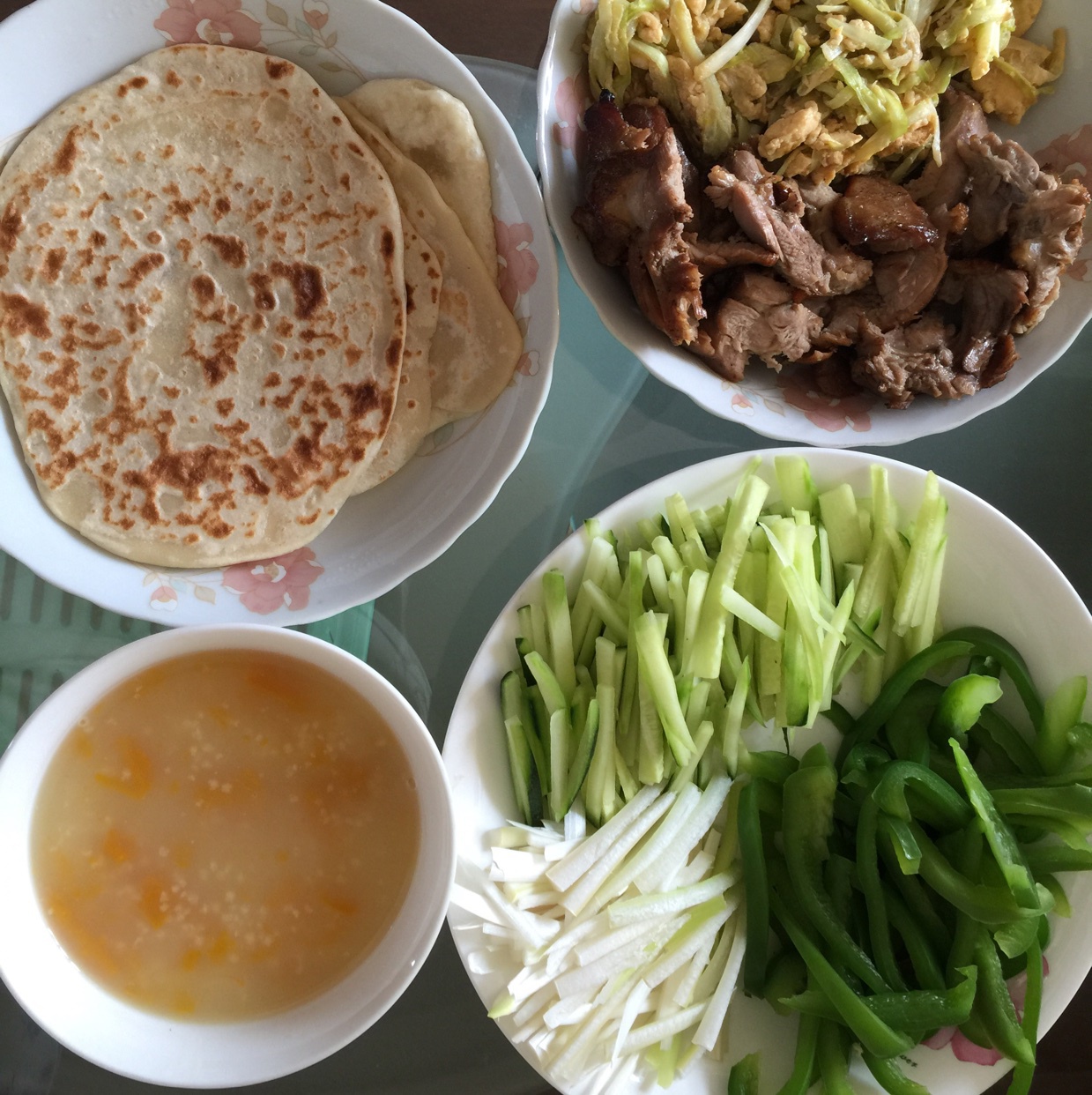 孜然肉丝卷饼