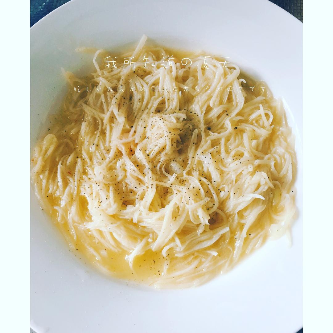 虾米浓汤茭白丝的做法