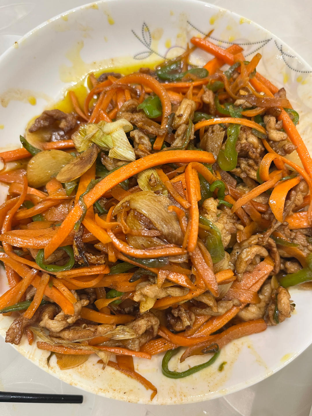 胡萝卜炒肉丝