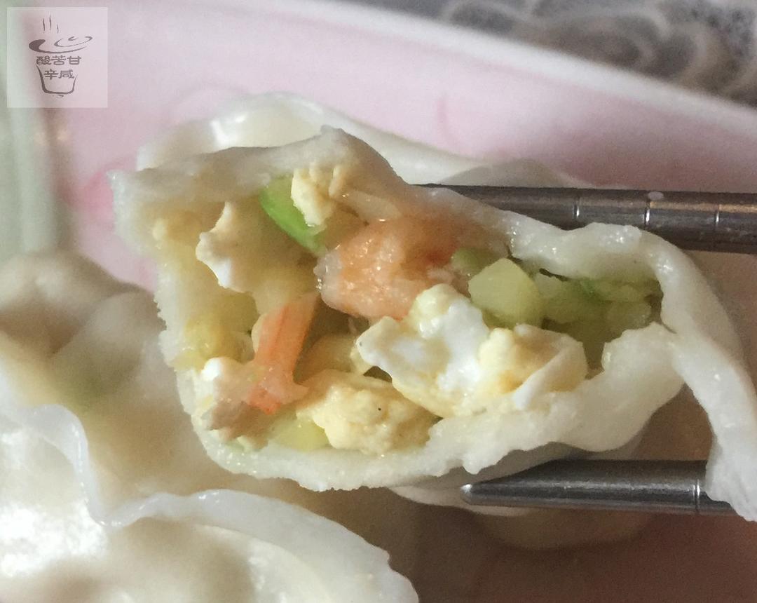茭瓜鸡蛋虾仁素馅饺子  鲜美秒光