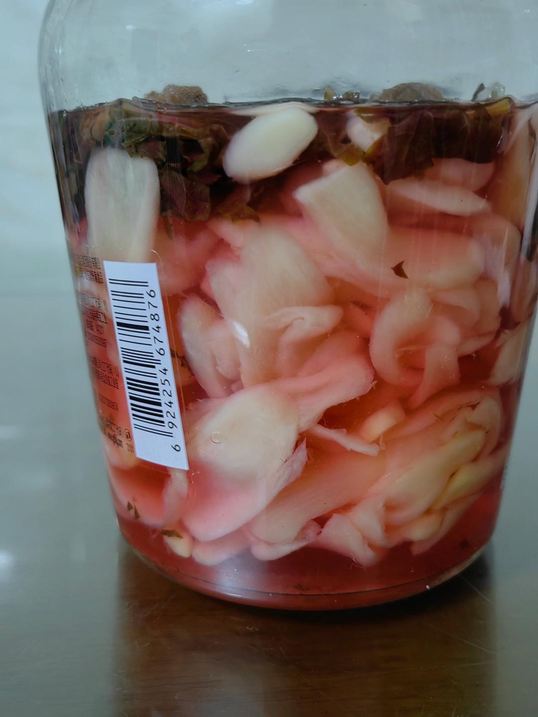 开胃去湿～白醋泡紫苏仔姜
