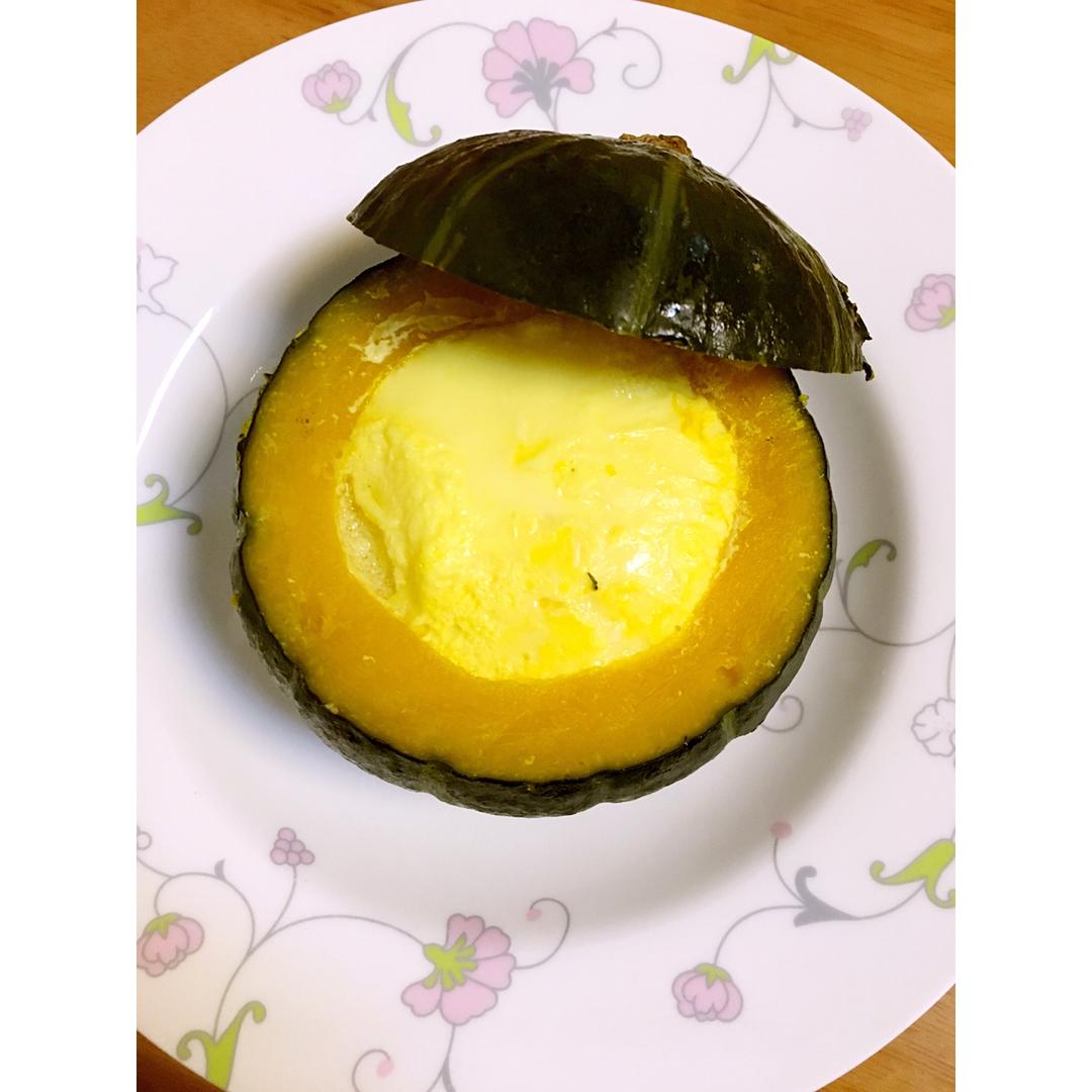 小南瓜牛奶蒸蛋