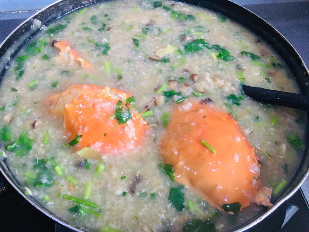 简单美味的青蟹粥