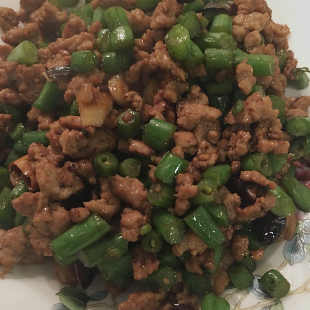 肉沫豆角下饭菜