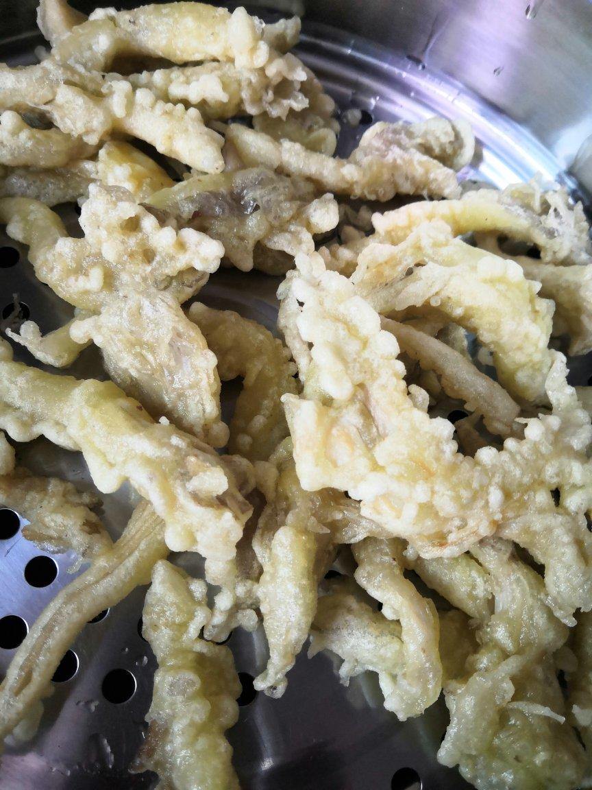 酥脆炸平菇