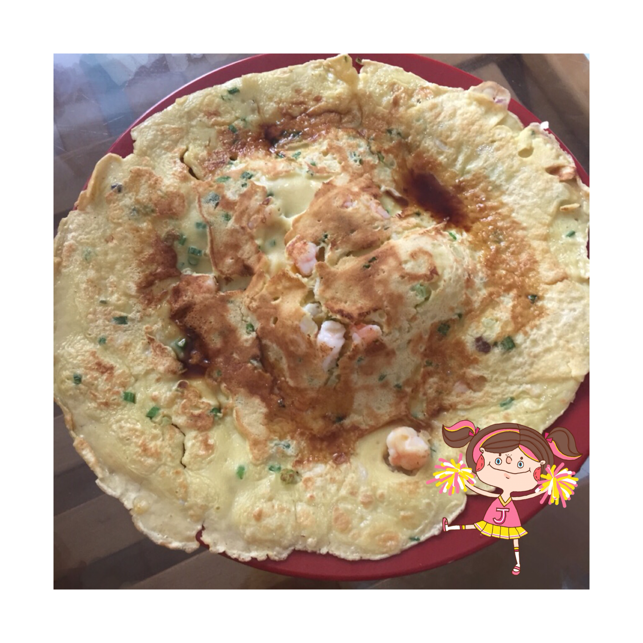 香葱虾皮薄饼「快手早餐」