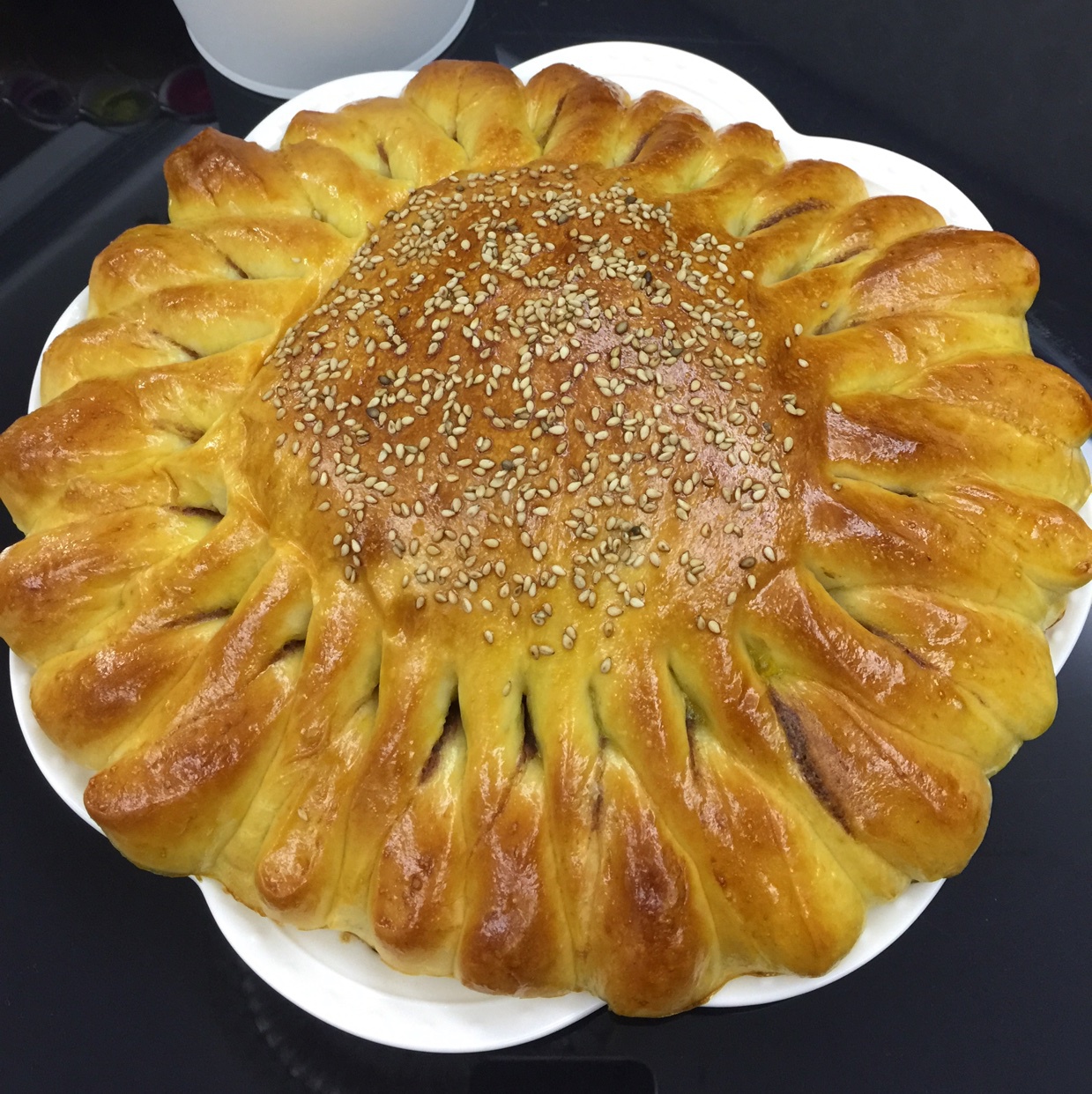 向日葵豆沙面包