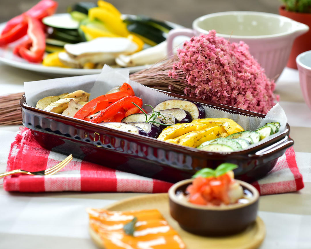 轻食奶酪蒜烤时蔬的做法