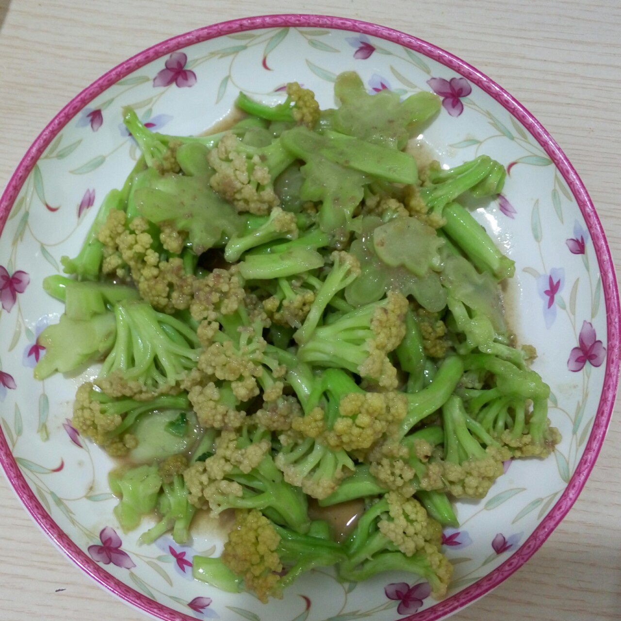 虾酱炒有机花菜