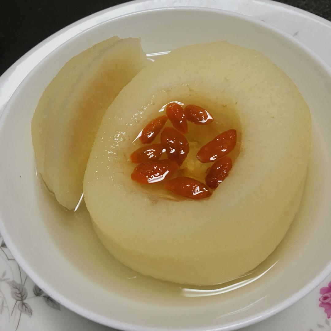 我是喵喵喵吖做的"糖芯儿梨"(川贝冰糖炖梨)