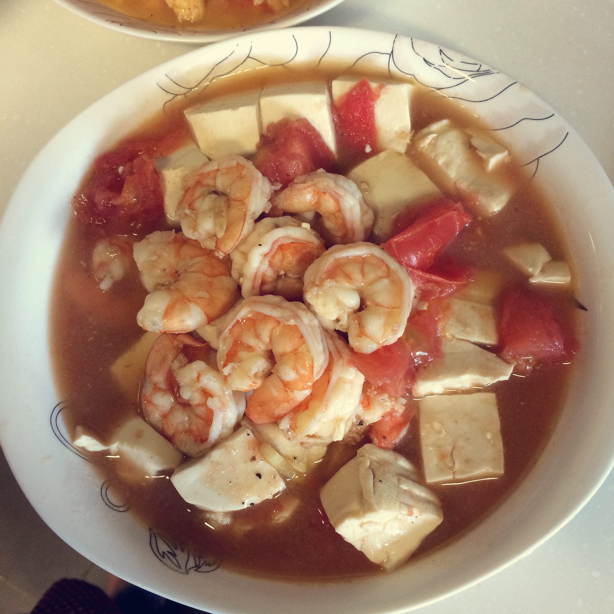 虾仁豆腐煲