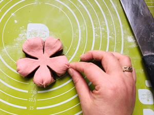 樱花🌸豆沙馅儿小面包 素食的做法 步骤14
