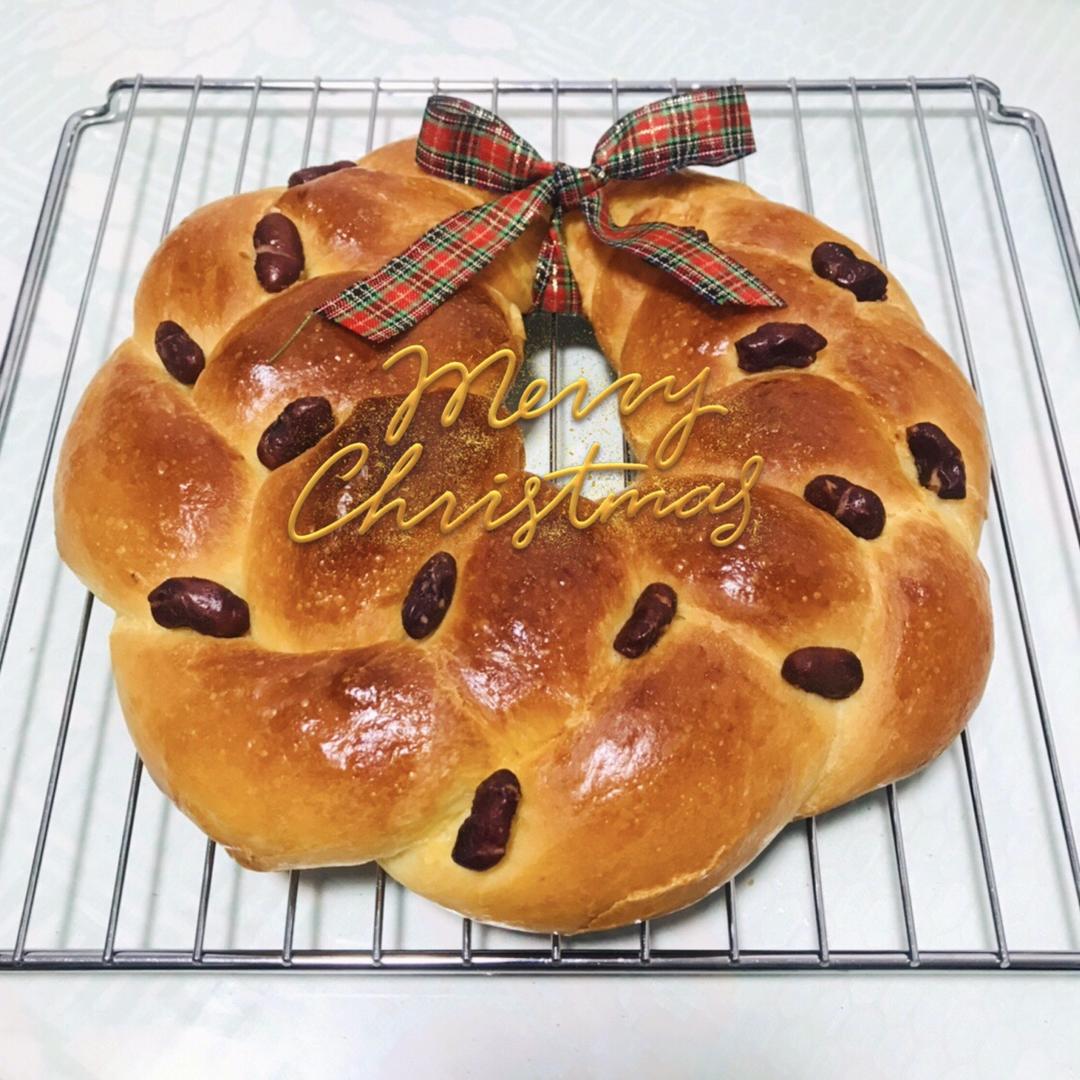 圣诞花环面包