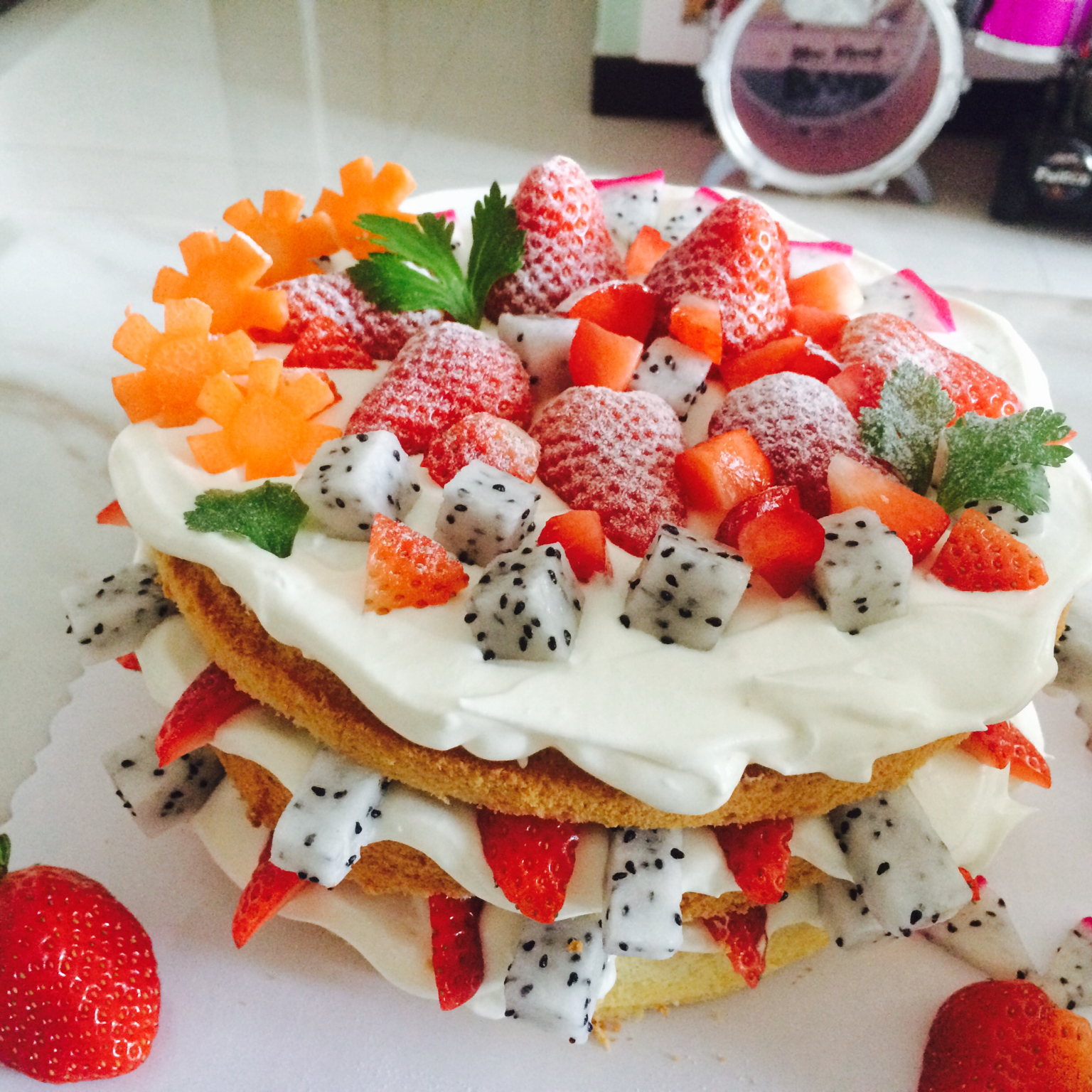 圣诞呆萌裸蛋糕