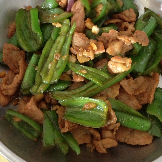 青椒炒肉片