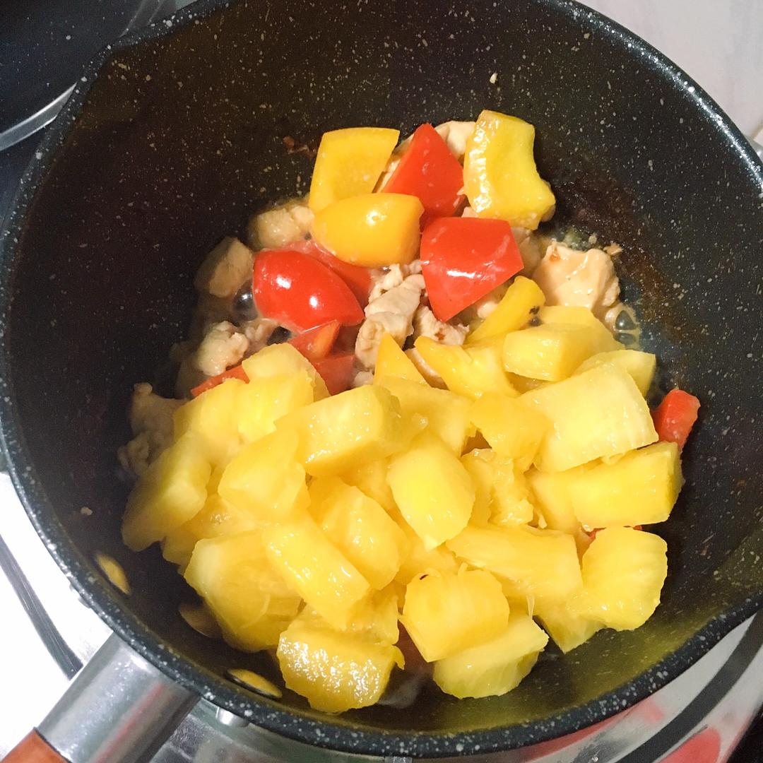 （减脂餐•好吃不胖！）酸甜菠萝🍍鸡肉的做法 步骤7