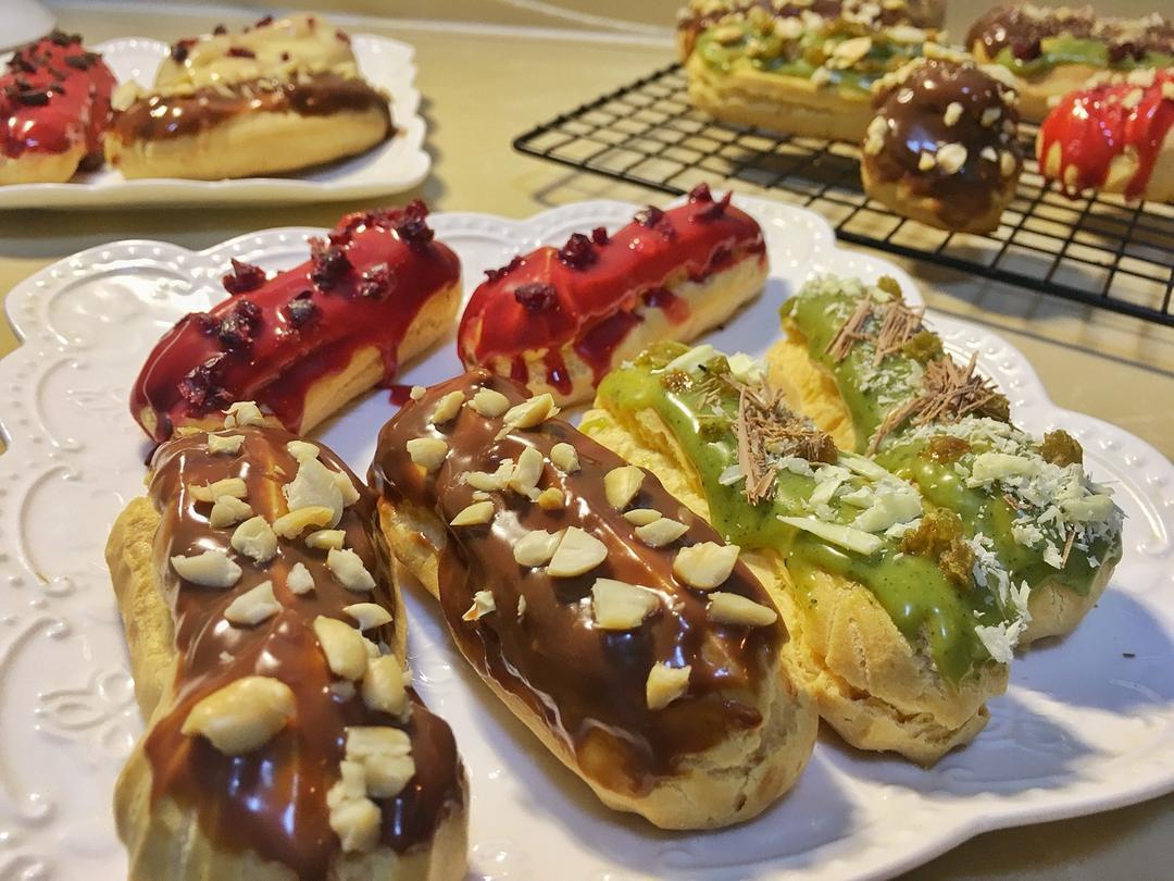 （视频菜谱）手指泡芙 Éclair／闪电泡芙