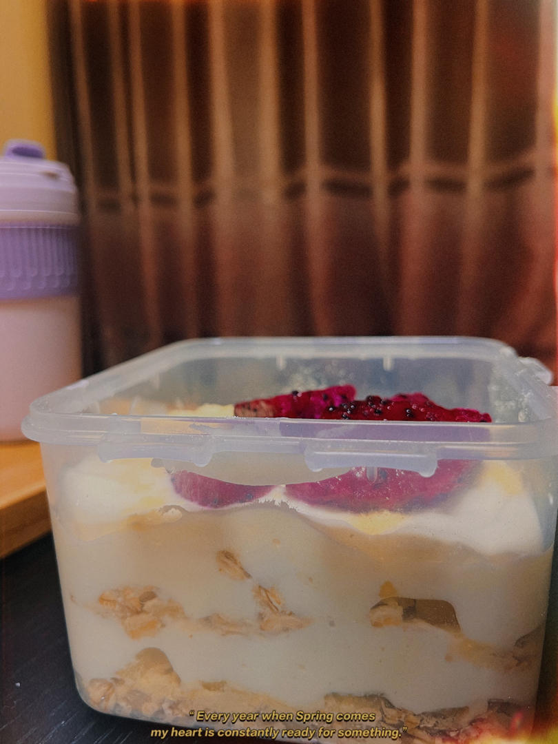 隔夜燕麦酸奶豆乳盒子