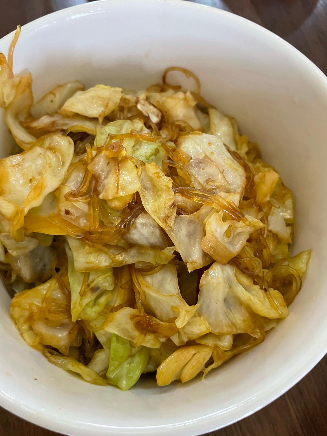 最近爱吃粉丝粉条～包菜炒粉丝