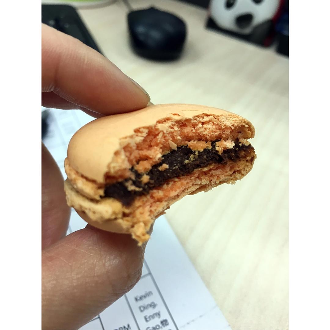 拥有蛋糕组织的意式马卡龙