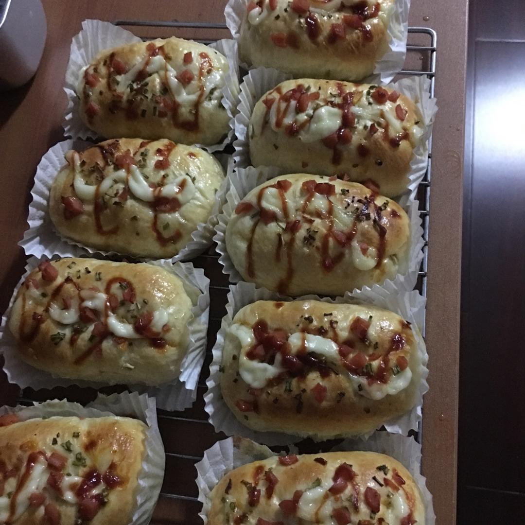 香葱火腿肉松面包