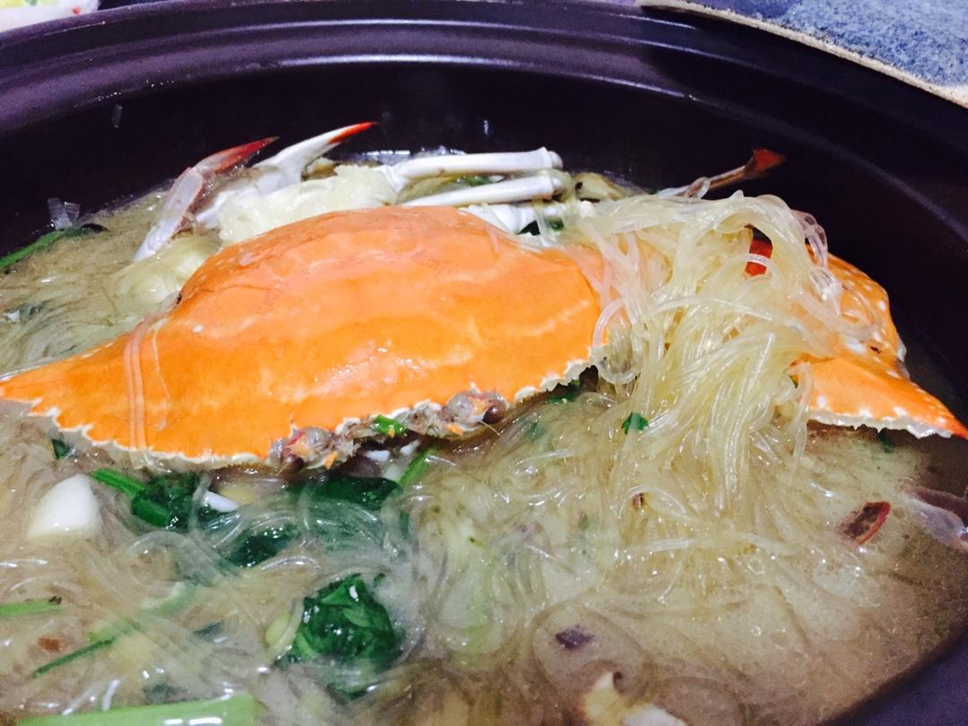 白蟹粉丝煲