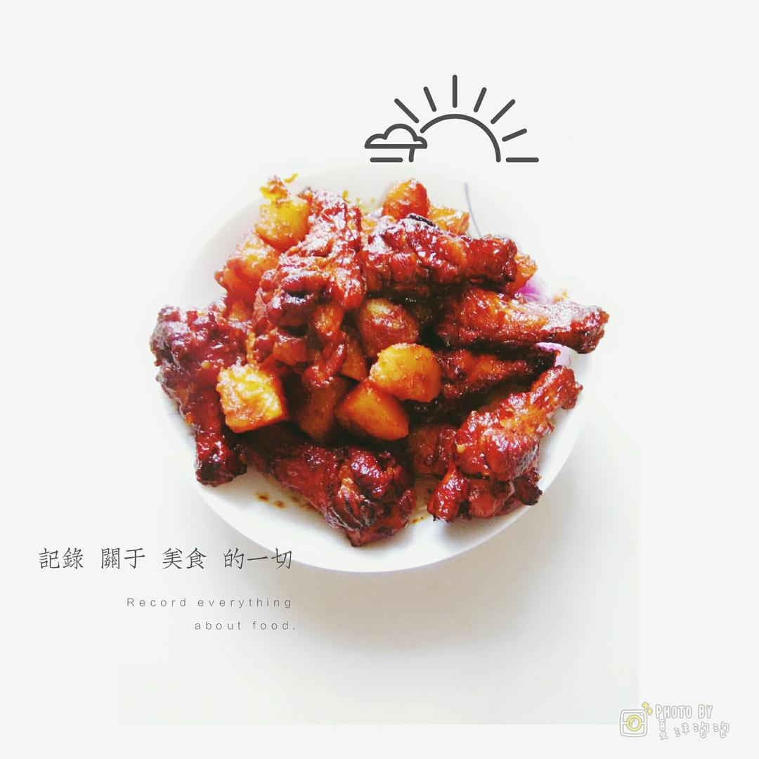 土豆炖翅根