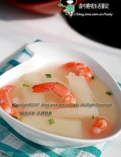 淮山玉米粒甜虾汤