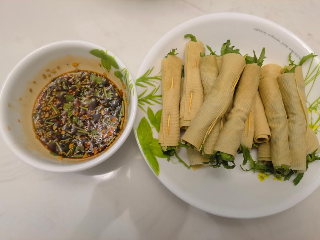 这个豆皮卷香菜真是无敌了
