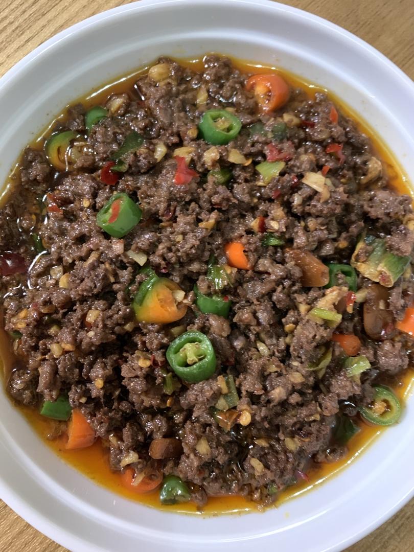 nina71做的尖椒牛肉末