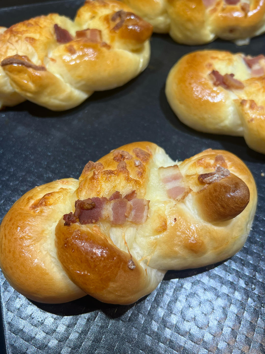 拉丝培根芝士面包-超幸福口感～详细步骤