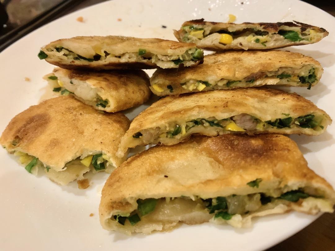 韭菜肉饼