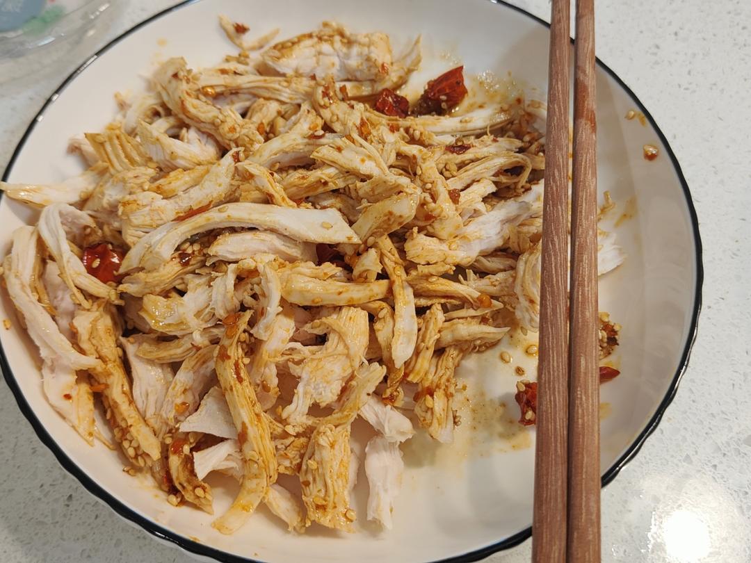 鸡胸肉这样做巨好吃❗️凉拌鸡丝😋低脂高蛋白