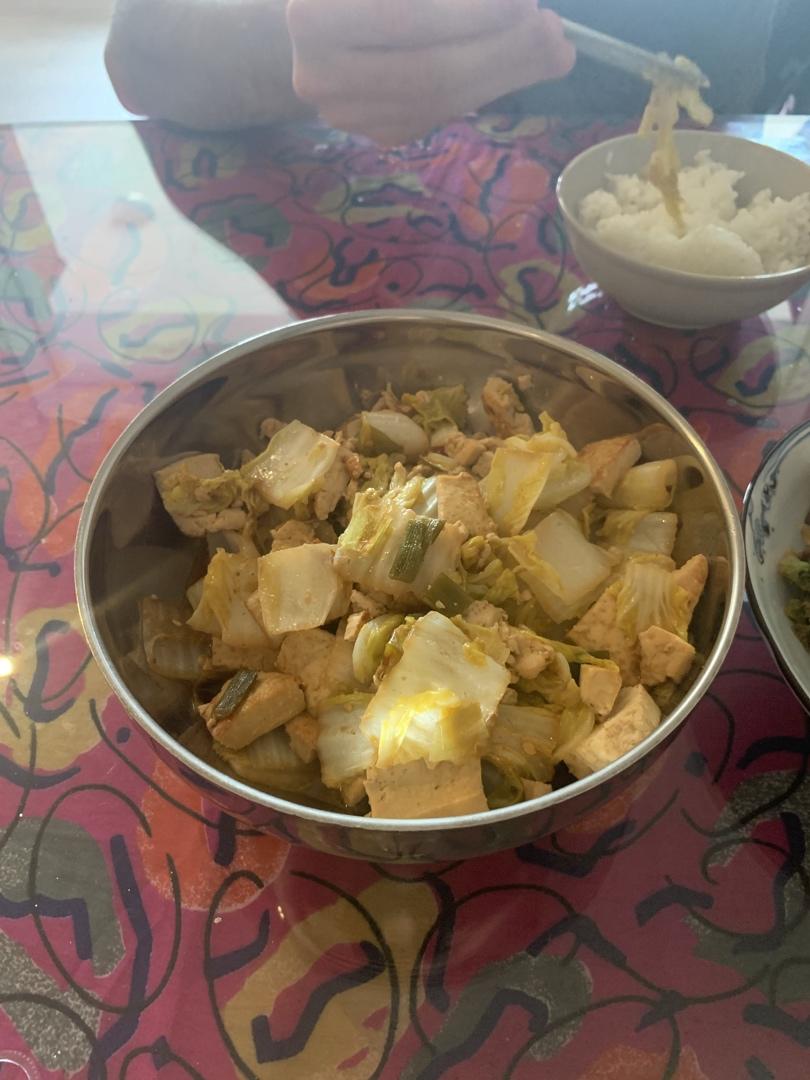 白菜炒豆腐