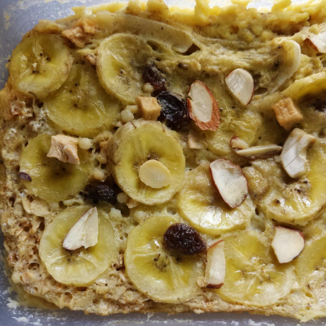 减脂餐：香蕉燕麦烤蛋奶