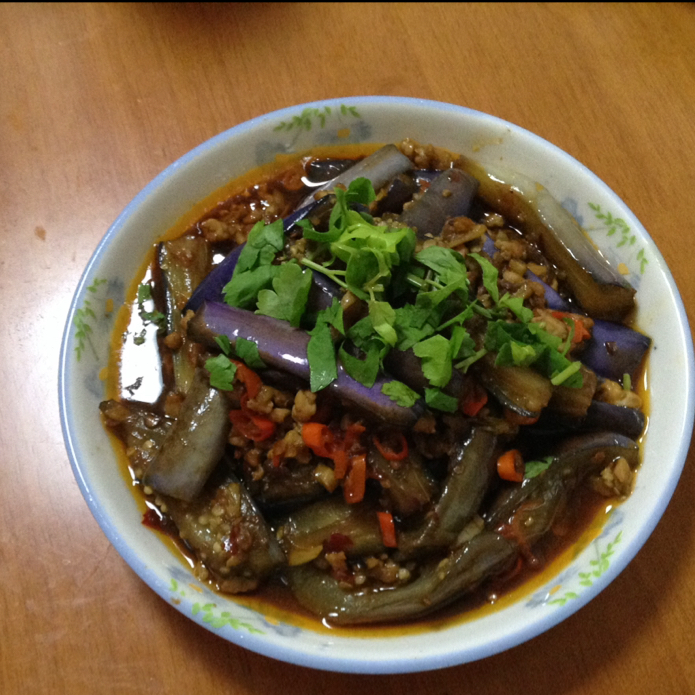 红烧肉沫茄子