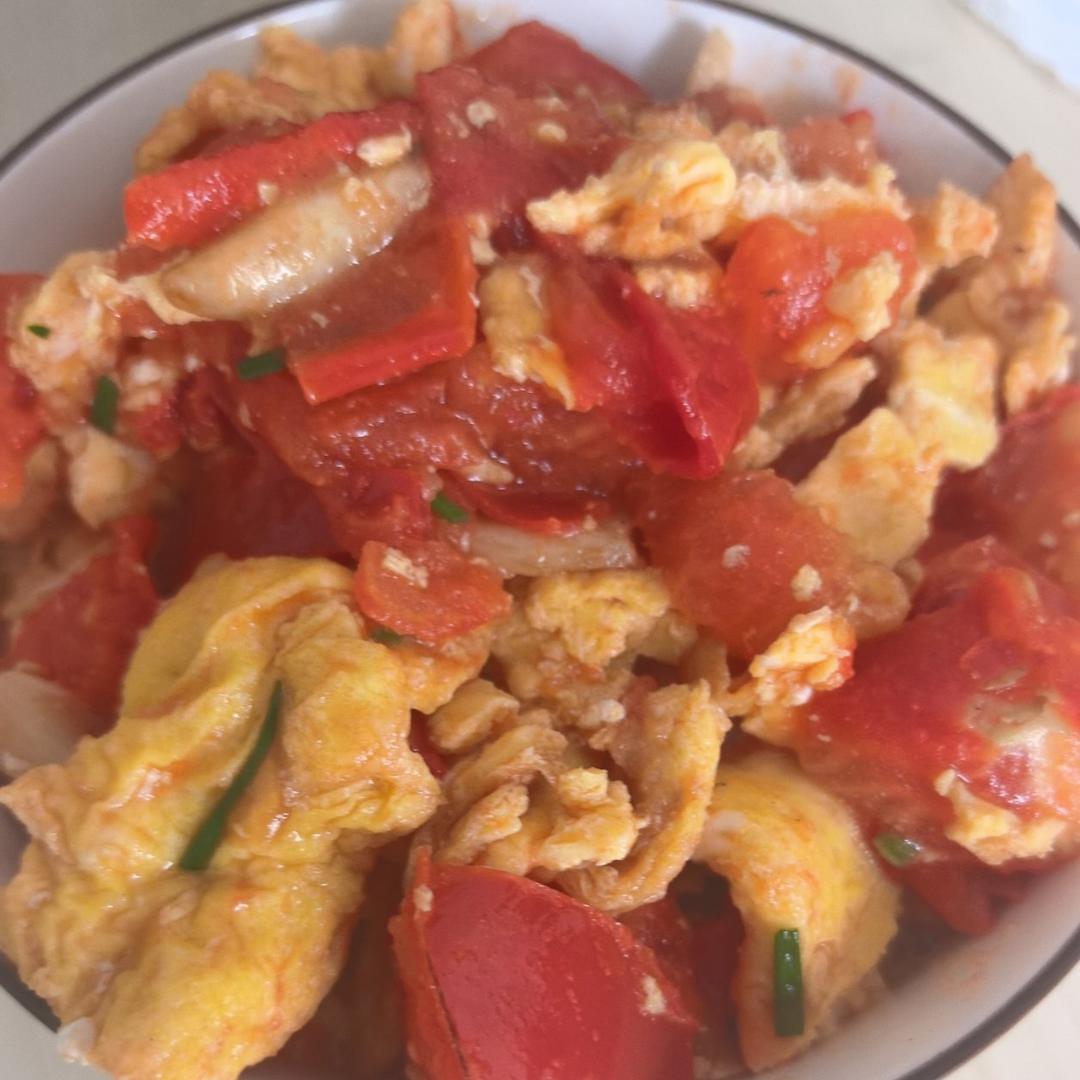 西红柿炒鸡蛋（咸口）