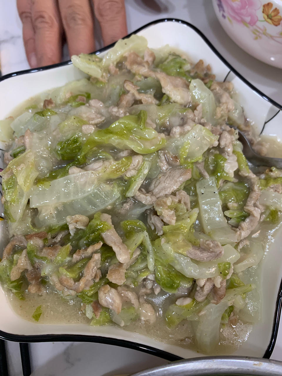 白菜烂糊肉丝