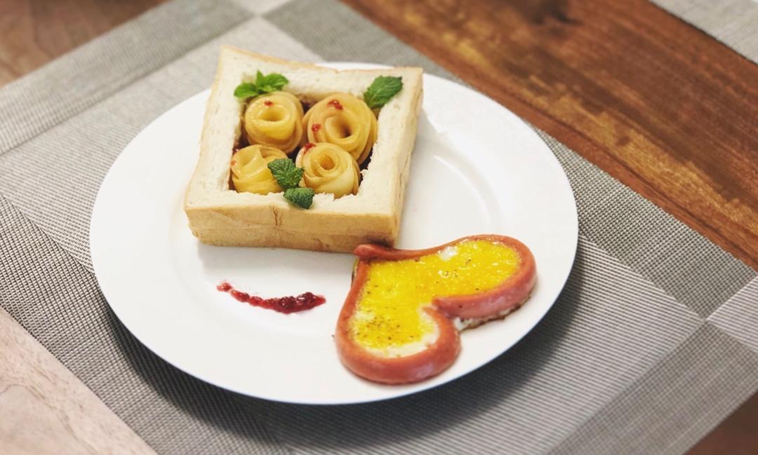 苹果玫瑰吐司