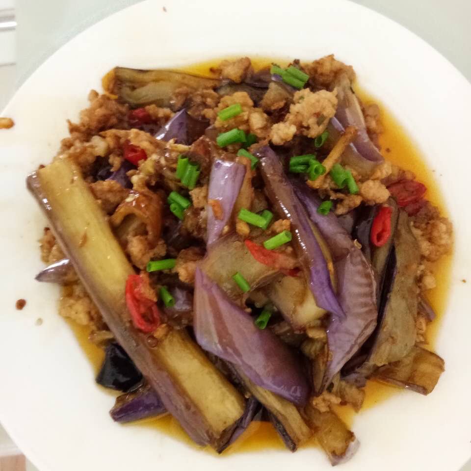 红烧肉沫茄子