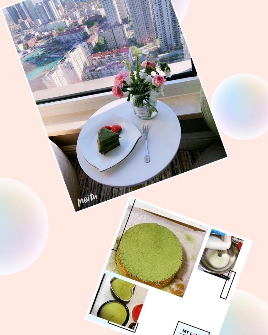 6寸抹茶戚风蛋糕