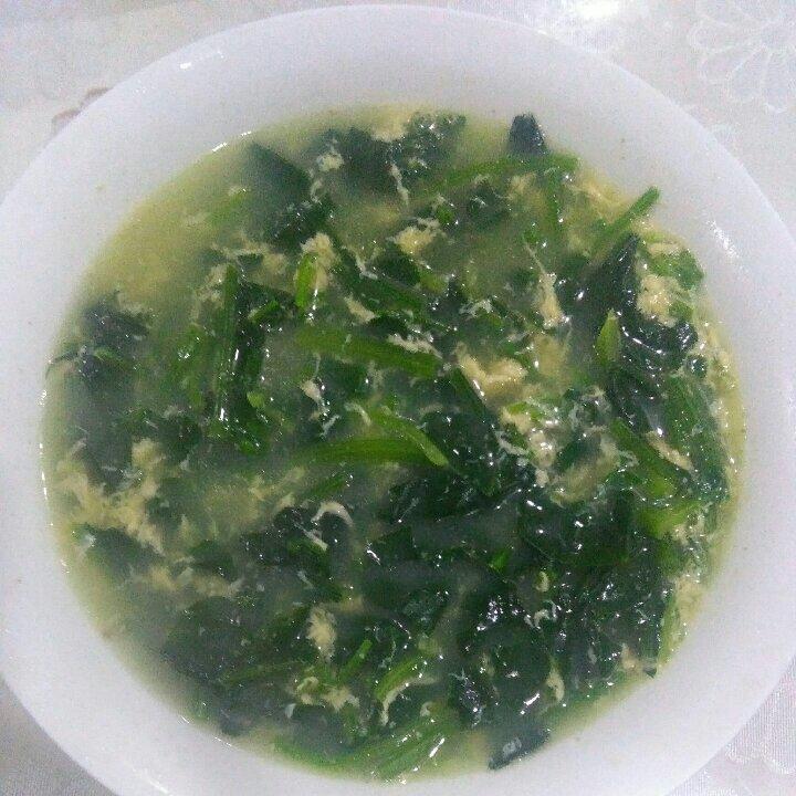 鲜蛋花菠菜汤