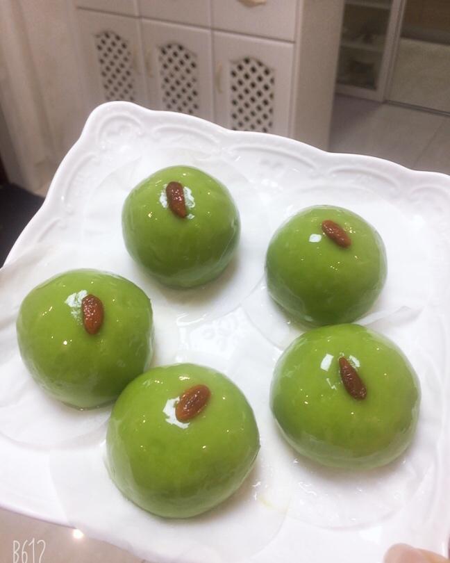 网红青团～～咸蛋黄肉松青团
