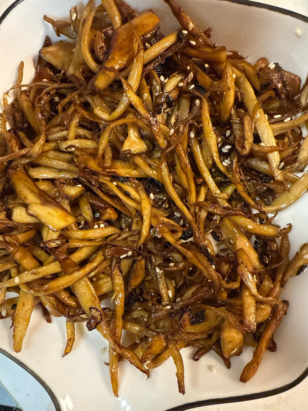 越嚼越香‼️比肉还要好吃👉干煸孜然杏鲍菇