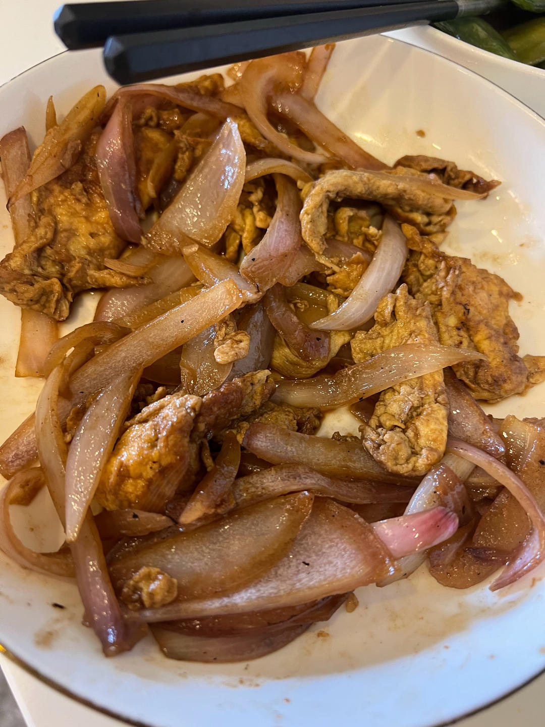 降压防癌的好食材  洋葱炒鸡蛋