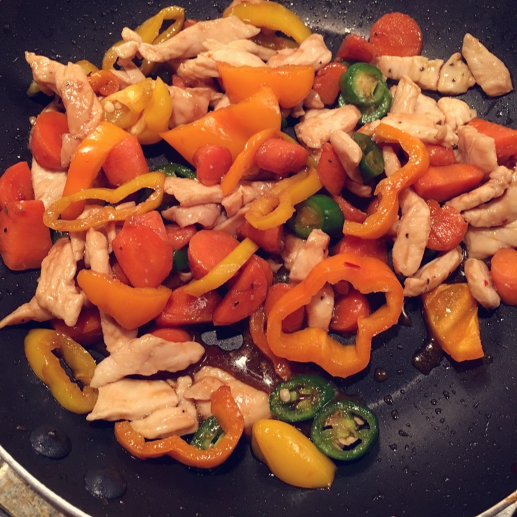 青椒鸡肉胡萝卜