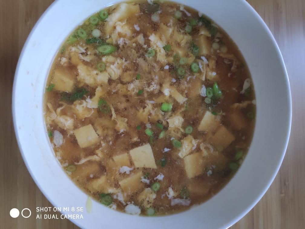 豆腐素肉鸡蛋汤