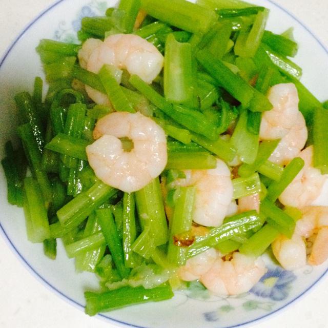 西芹炒虾仁