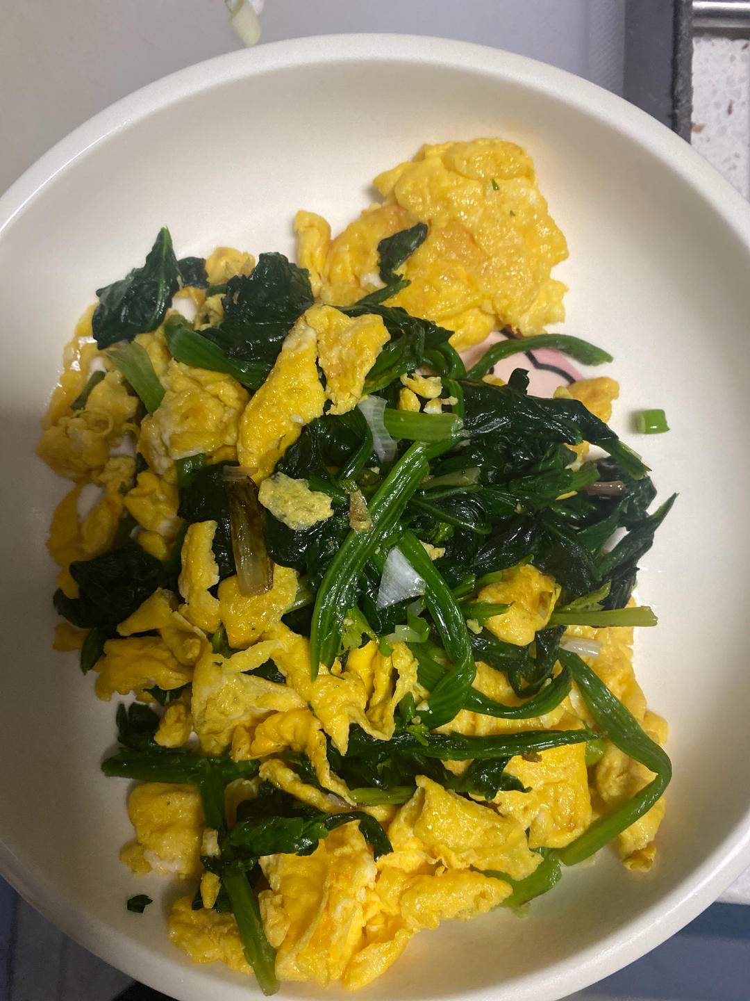 菠菜炒鸡蛋