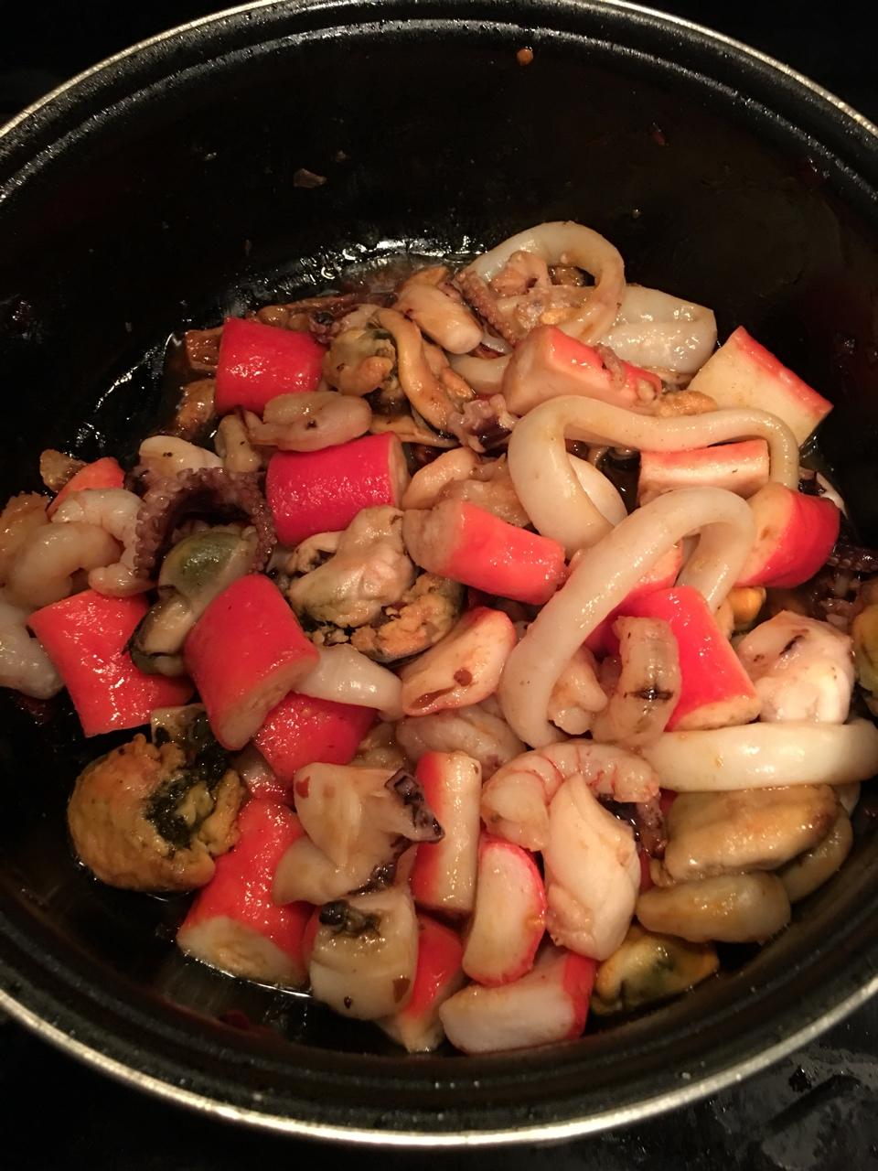 PK海鲜大排档的辣炒海鲜